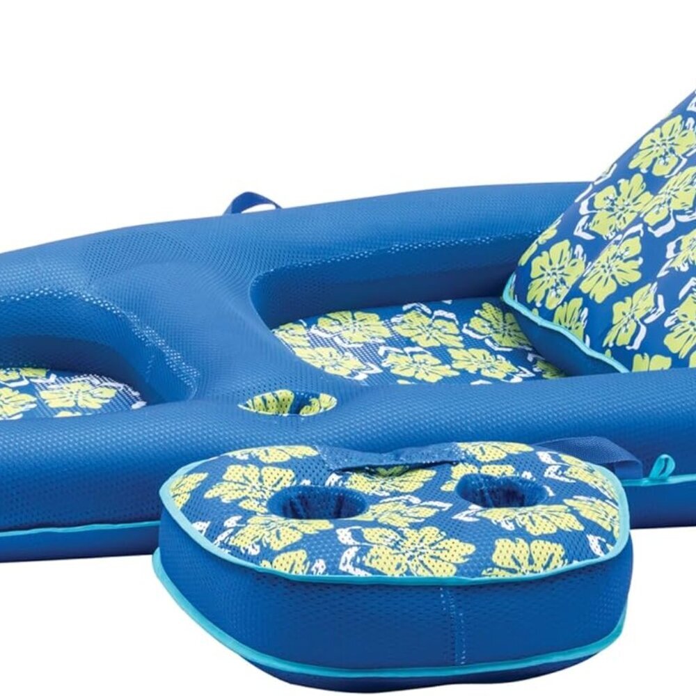 Aqua Campania Ultimate 2-in-1 Pool Float Lounge – Extra Large – Inflatable Pool